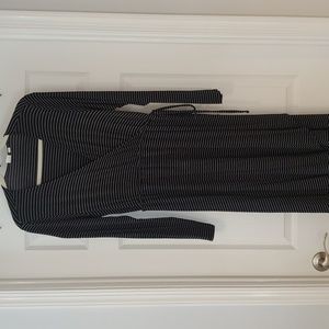 Gap Maternity Midi Dress Tie Waist Striped